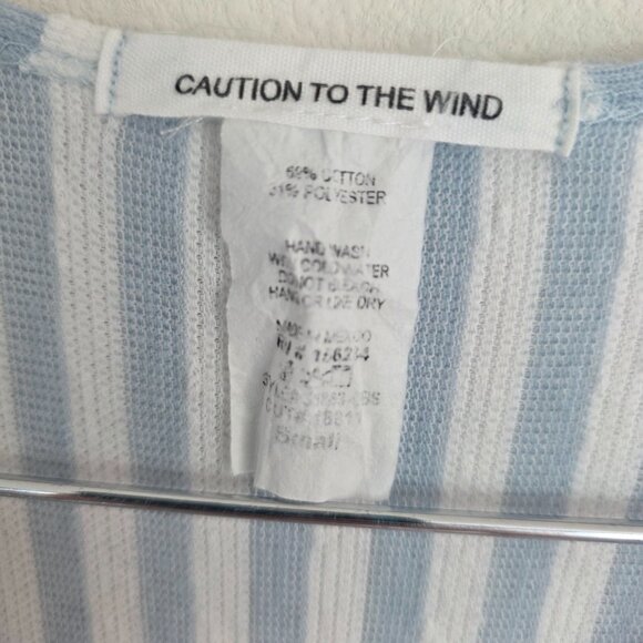 Striped Blue Button-Down Dress - Picture 7 of 9